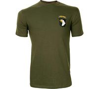 Fostex 101st Airborne T Shirt Petit Logo (Medium, Vert)