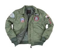 Fostex garments Blouson Aviateur Bombers B-52 TOP GUN Kaki Enfant avec Porte Clé