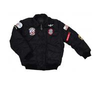 Fostex garments Blouson Aviateur Bombers B-52 TOP GUN Noir Enfant avec Porte Clé (8 ans)