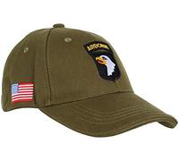 Fostex Garments Casquette de baseball « 101e division aéroportée » (infanterie parachutée des États-Unis), avec aigle hurlant, vert, Taille Unique