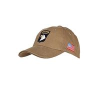 Fostex Garments Casquette de baseball « 101e division aéroportée » (infanterie parachutée des États-Unis), avec aigle hurlant, Coyote Tan, Taille Unique