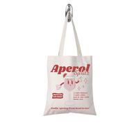 FOTAP Aperol Spritz Feelin' Spritzy Sac fourre-tout de la tête aux pieds pour femme, blanc, 14.56INCHS