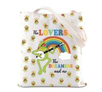 FOTAP Kermit Rainbow Frog Gift The Lovers The Dreamers and Me Sac fourre-tout pour amoureux de grenouille chantante, Dreamers and Me Uk2, 14.56INCHES