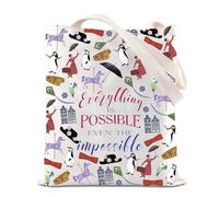 FOTAP Mary Inspire Sac fourre-tout musical avec parapluie Poppin Sac à main pour fan de musique Cadeau Mary Movie Sac à bandoulière, Everything UK, INCHES