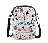 FOTAP Mary Sac à bandoulière musical inspiré des films Poppins Parapluie Sac à bandoulière Cadeau musical, Poppins Cb Uk2, INCHES