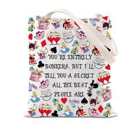 FOTAP Sac à bandoulière inspiré d'Alice Merch Merch Merch Magic Kingdom Cadeau pour fan d'Alice Cadeau pour les fans d'Alice Sac fourre-tout pour amoureux des chats du Cheshire, Entièrement au