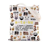 FOTAP Sac à bandoulière Kawaii japonais Manga Anime Is Life Otaku Definition Inspire Sac fourre-tout Cadeau pour les amateurs d'anime, O-ta-ku UK, INCHES