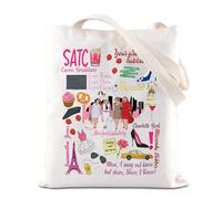 FOTAP SATC Merch Sex City Inspire Sac fourre-tout comédies romantiques pour fans de la série TV Cadeau Carrie Miranda Charlotte et Samantha, Chaussures I Know UK, 14.56INCHES