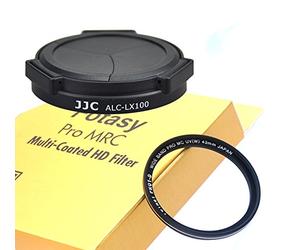 Fotasy Auto Bouchon d'objectif, dragonne et Chiffon de Nettoyage pour Sony