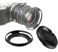 Fotasy Pare-soleil 43 mm fin en métal incurvé à visser pour Leica Leitz Voigtlander Canon Fuji Nikon Olympus Panasonic Pentax Sony 43 mm