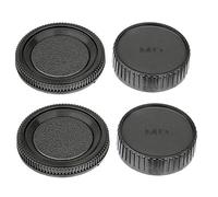 Fotasy RBC2 2 x arrière de l'objectif et de Body Cap pour Appareil Photo, Chiffon de Nettoyage pour Canon EOS DSLR (Noir)