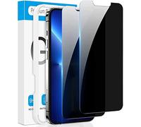 Fotbor Lot de 2 films de protection d'écran anti-espion en verre trempé pour iPhone 13 Pro Max avec kit d'installation facile Résistant aux chocs 6,7"