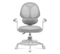 Chaise de bureau enfant réglable MARK ADLER Junior 4.5 Gris - Ergonomique, Accoudoirs rabattables, Roulettes autobloquantes