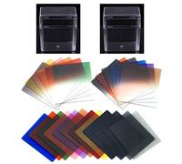 Fotga 12 Couleur Solide carré filtres ND2/ND4/ND8 12 carrés couleur filtres ND2/dégradé ND4/ND8 Graudual 2 X 10-Filtre carré pour porte-filtre Cokin série P