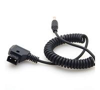 FOTGA 12V D-Tap 2 Pin Male Connector to DC 5.52.5mm Power Cord Spring Cable for BMCC (Straight Head Plug)