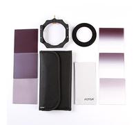 Fotga 4x4 100mm Filtre carré Set 3pcs Place Neutre filtres de densité ND2 4 8 + 3pcs Gradual filtres de densité neutre ND2 4 8 + 1pcs Porte-filtre + 1pcs chiffon de nettoyage + 1pcs 6-fentes Filtre cas + 1pcs bague d'adaptation (77mm) pour Cokin Z Series Matte Box Filtre Plateau (bague adaptatrice de 77mm)