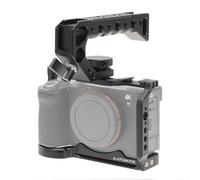 FOTGA A7CR A7CII Cage pour appareil photo + poignée supérieure pour appareil photo sans miroir Sony A7CII A7C II A7CR Vlog Vidéo Shooting Film Making avec 16 trous 6,35 mm - 50,8 cm - 16 trous de
