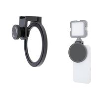 FOTGA Adaptateur de filtre d'objectif fileté de 67 mm à clipser pour iPhone 14 15 16 Pro Max Smartphone téléphone portable, support griffe pour microphone/lumière LED, bouton de verrouillage