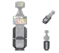 FOTGA Adaptateur d'extension pour DJI Osmo Pocket 3, cadre de cage de protection, rail latéral NATO, trous 6,35 mm avec points de localisation, base Arca Swiss