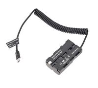 Fotga Batterie factice enroulée USB de type C USB-C vers NP-F550 décodée comme NP-F550/F570/F750/F960/F970 pour moniteur Power Atomos Ninja Shinobi Monitor, émetteur vidéo, caméscope, caméra BMPCC