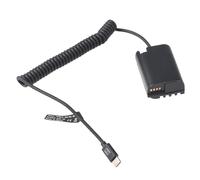 Fotga Câble d'alimentation spiralé USB Type-C PD + batterie factice DMW-BLK22 DMW-BLF19 Coupleur DC DMW-DCC17 pour appareil photo sans miroir Panasonic Lumix S5 S5II S5K S5C GH7 GH6 GH5II G9 G9II GH3