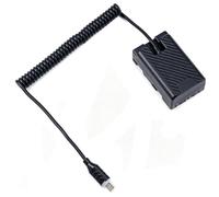 Fotga Câble d'alimentation spiralé USB Type-C vers batterie factice décodée BP-U de remplacement de BP-U30/U60/U90 pour Sony PXW-Z200 HXR-NX800 PXW-Z380 pour caméscope Blackmagic Pyxis 6K/12K
