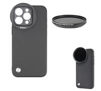 Fotga Coque de téléphone antichoc noire pour iPhone 15 Pro Max + filtre ND2-ND400 ND variable de 58 mm