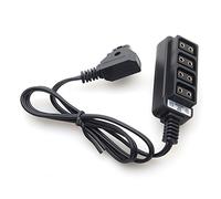 FOTGA D-Tap P-Tap B Type Male to 4-Port Female Power Cable Splitter Adapter Cable Hub