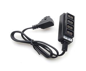 FOTGA D-Tap P-Tap B Type Male to 4-Port Female Power Cable Splitter Adapter Cable Hub