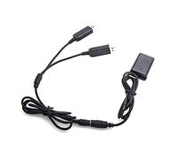 Fotga DC Power Cable Adapter for Dual USB Connector Power Bank to Decoded Dummy Battery NP-FW50 for Sony A7 A7R A7S II A5100 A6000 A6300 A6500 DSC-RX10 Camera