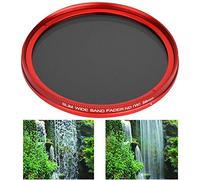 FOTGA Filtre ND2-400 Silm ND 58 Mm, densité Neutre Variable Réglable, Cadre en Alliage D'aluminium, Verre Optique, Couleur Rouge, Réduit la luminosité de L'objectif