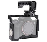 Fotga JLwin Stabilisateur de Support de Cage de caméra en Alliage d'aluminium pour Sony A7IV A7 Mark IV A7M4 Fabrication de Films vidéo pour caméra sans Miroir (Cage de caméra + poignée supérieure)