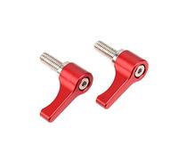 Fotga Lot de 2 vis moletées en métal M5 en forme de L pour rail Follow Focus de 15 mm (rouge)