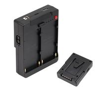 Fotga Plaque adaptateur d'alimentation convertit la double batterie NP-F550 en plaque de batterie à montage en V avec plusieurs sorties D-Tap DC USB USB-C pour alimenter l'appareil photo, moniteur