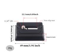FOTGA-Plaque de trépied à dégagement rapide,petite plaque de caméra,pince rapide,plaque en PU pour DJI Ronin RS3 RS4,tête de trépied de caméra RS4 PRO - Type Standard #A