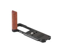 FOTGA Poignée en bois en forme de L à dégagement rapide pour appareil photo Panasonic Lumix S9 - Poignée de style rétro, support de trépied compatible Arca Swiss, plaque de base en alliage d'aluminium