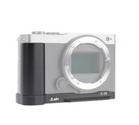 FOTGA Poignée en forme de L à dégagement rapide pour appareil photo Panasonic Lumix S9 - Poignée en alliage d'aluminium, plaque de base intégrée compatible avec support de trépied Arca Swiss (noir)
