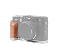 FOTGA Poignée latérale en bois en forme de L avec plaque à dégagement rapide pour appareil photo Fuji X100V/X100VI - Poignée de style rétro - Support de plaque QR compatible avec le support de trépied
