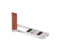 FOTGA Poignée latérale en bois en forme de L avec plaque à dégagement rapide pour appareil photo PANAS0NIC Lumix S9 - Poignée de style rétro - Support de plaque QR compatible avec le support de