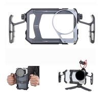 Fotga Stabilisateur universel pour smartphone avec poignées + adaptateur de filtre fileté de 67 mm pour iPhone Samsung téléphone portable Vlog Live Stream Filmmaking enregistrement vidéo avec support