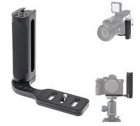 Fotga Stabilisateur vidéo universel pour poignée latérale gauche avec plaque de base Arca Swiss pour appareil photo sans miroir Canon/Nikon/Sony/Panasonic, griffe froide 1/4"-20 trous pour lumière LED