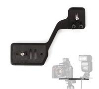 Fotga Support vertical universel en aluminium pour flash Speedlite + appareil photo reflex numérique, double filetage 1/4" pour trépied DSLR Charge maximale 6 kg