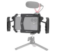 FOTGA Support vidéo pour smartphone en métal avec deux poignées, stabilisateur de coque d'appareil photo en alliage d'aluminium pour cinéaste de téléphone portable iPhone