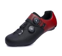 FOTGROY Chaussures de vélo de Route pour Hommes compatibles avec pédales KEO, Chaussures de vélo Unisex compatibles Installation SPD-SL/Peloton Cleats Noir/Rouge/Taille EU 41