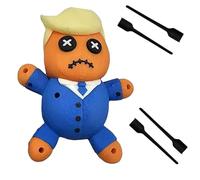 FOTJDRUJ PoupéE Vaudou Humour, PoupéE Vaudou ImpriméE en 3D avec éPingle, Jouet Anti Stress pour Humour Politique, Jouet De Blague Protest Curse, Donner à Un Ami, CollèGue