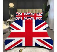 Fotmung Couette 140x200 Enfant Drapeau National, Édredon Tempérée 140 x 200 cm de Lit 1 Personne, Edredon Toutes Les Saisons en Microfibre avec 2 Taies d'oreiller 65 x 65 cm E397