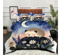 Fotmung Couette 220x240 Adulte Animation 3D HéRisson, Légère Couette en Microfibre pour Filles Garçon, Édredon Lit 2 Personnes 240 x 220 cm avec 2 Taies d'oreiller 65 x 65 cm-C399