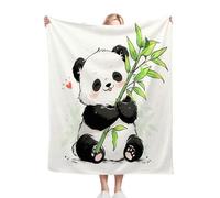 Fotmung Couverture Plush Flanelle Animal Panda, 150x200 cm Couverture pour Les Voyages Courts, Décoration pour Les Petites Appartements, Lavable en Machine et Durable dans Le Temps E2