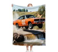 Fotmung Plaid Polaire 200x220 Camion Rouge, Couverture Impression 3D Jeté de Canapé, Plaid Canapé Grande Taille, Couverture Polaire Flanelle Moelleuse pour Cadeau Femme B15