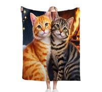 Fotmung Plaid Polaire 200x220 Chat Coloré, Couverture Impression 3D Jeté de Canapé, Plaid Canapé Grande Taille, Couverture Polaire Flanelle Moelleuse pour Cadeau Femme R127